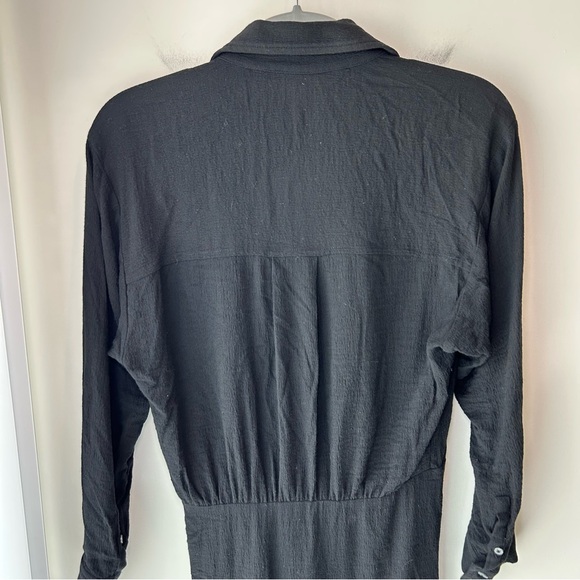 Veronica Beard Sierra Tie Front Dress Black Size 4 - Picture 11 of 12